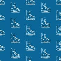 Seamless pattern with winter hockey skates. vector illustration