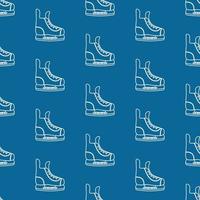 Seamless pattern with winter hockey skates. vector illustration