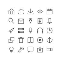 Web icon line style with thin lines vector