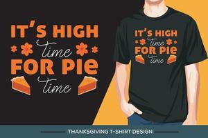 Thanks giving quote typography t-shirt design template vector Free Vector