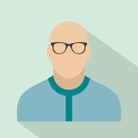 Bald man avatar icon vector