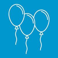 Balloons thin line icon vector