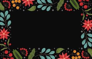 Border with Christmas  Floral Ornament vector