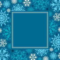 Winter Snowflakes Border Frame vector