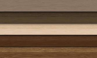 Realistic wood plank colors set for home floor wall design background vector