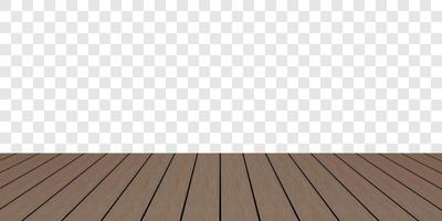 Realistic brown wood floor and grey checkered background vector