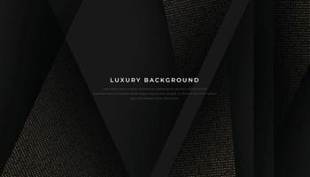 Dark Abstract Overlap Layers Background With Golden Glitters. Luxury and Elegant Geometric Shape Background