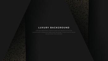 Dark Abstract Overlap Layers Background With Golden Glitters. Luxury and Elegant Geometric Shape Background vector