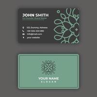 Modern double sided business card, Mandala business card design vector template with mandala logo, Colorful arabesque floral ornamental elements