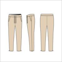 Ladies Pants Vector Template