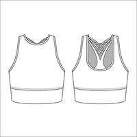 Ladies Sports Bra Vector Mockup