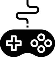 video game controller joystick buttons - solid icon vector