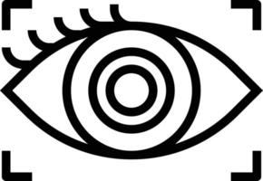 eye contact communication - outline icon vector