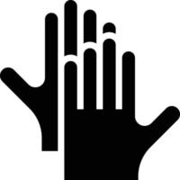 glove hand protect - solid icon vector