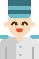 bellboy avatar job hotel - flat icon vector