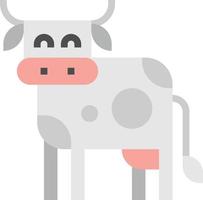 cow animal mammal - flat icon vector