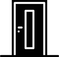 door lock close open house - solid icon vector