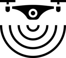 drone wifi camera - solid icon vector