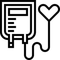 blood saline heart healthcare medical - outline icon vector