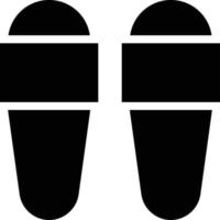 slippers shoes hotel spa - solid icon vector