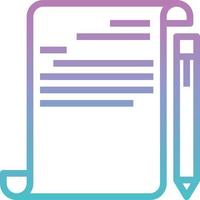 letter pen writing communication - gradient icon vector