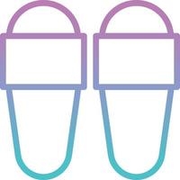 slippers shoes hotel spa - gradient icon vector