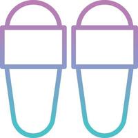 slippers shoes hotel spa - gradient icon vector