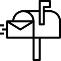 mail box message sending communication - outline icon vector