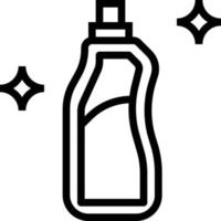 limpieza de ropa con detergente - icono de contorno vector