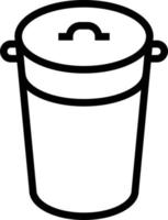 bin trash clean - outline icon vector