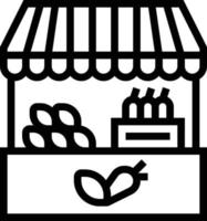 stall store market - outline icon vector