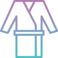 bathrobe spa hotel - gradient icon vector