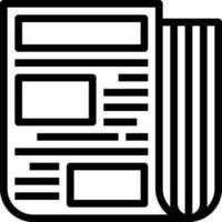newspaper communication news - outline icon vector