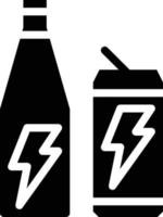 bebida energética bebida en lata embotellada - icono sólido vector
