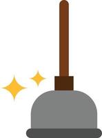 plunger improvement cleaning - flat icon vector