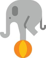 elephant animal circus - flat icon vector