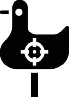 duck shooting carnival - solid icon vector