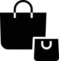 shopping bag purchase mall - solid icon vector