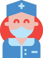 nurse avatar healthcare medical - flat icon vector