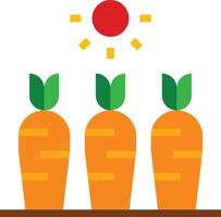 carrot salad farm - flat icon vector