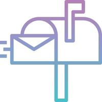 mail box message sending communication - gradient icon vector