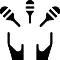 juggling circus show - solid icon vector
