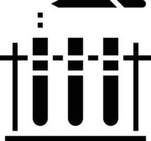 prueba laboratorio ciencia médica - icono sólido vector