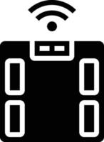 scale wifi weight - solid icon vector