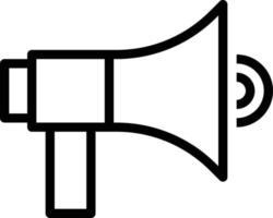 megaphone communication announce notification - outline icon vector