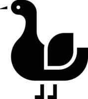 duck animal farm - solid icon vector