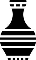 pottery pot jar ancient - solid icon vector