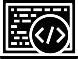 programming computer laptop coding tag - solid icon vector