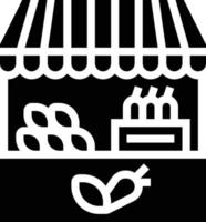 stall store market - solid icon vector