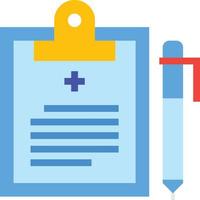 report pen healthcare medical - flat icon vector